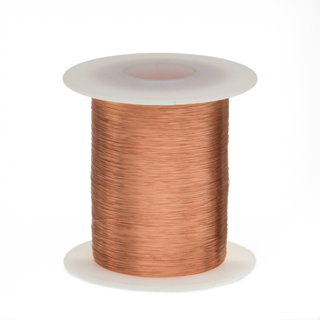REMINGTON INDUSTRIES Magnet Wire, Enameled Copper Wire, 34 AWG, 8 oz, 4043' Length, 0.0069" Diameter, Natural 34SNSP.5